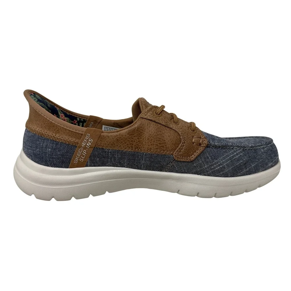 Skechers Hands Free Slip-ins On-the-GO Ideal Navy Blue Boat Shoes Women's 7.5